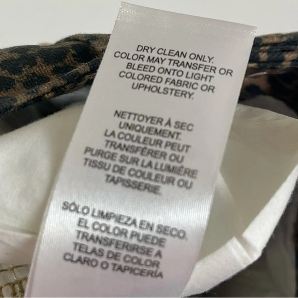 NWT Frame Le Crop Mini Boot Coated Jeans Womens 24 Leopard Tan Black - Picture 8 of 12